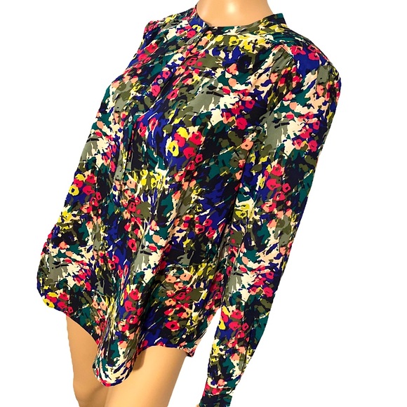๐ J. CREW | VIBRANT FLORAL BLOUSE SZ S - Picture 4 of 16